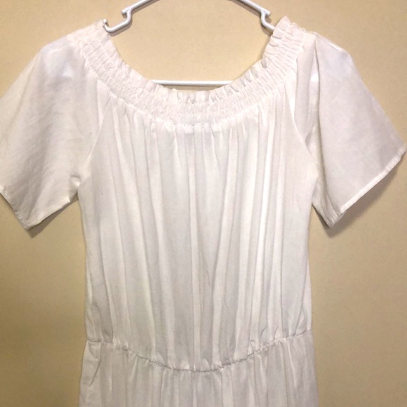 NORACORA white prarie like dress. Size Small. Ribbed at neck. - Picture 8 of 8